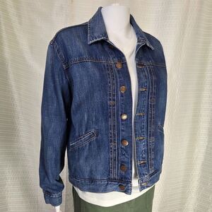 BCBGeneration Chore Jean Jacket Med Wash Blue Boyfriend TWC4207500 Women's XS